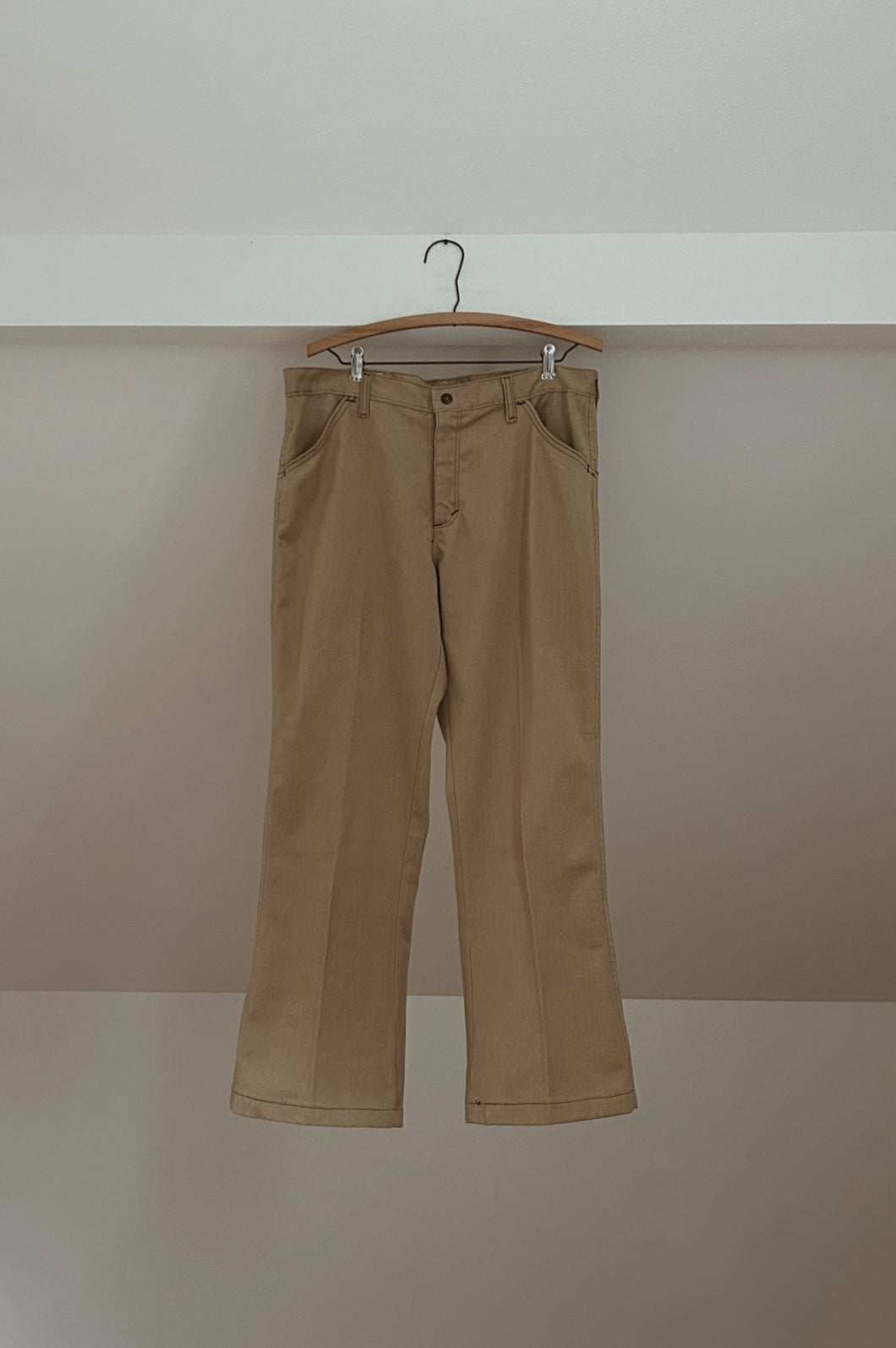1960's SUPER DENIM BACK SEAM CAMEL KICK FLARES | SIZE 31
