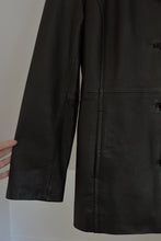 1990's / Y2K CLASSIC BLACK LEATHER JACKET | SIZE M