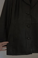1990's / Y2K CLASSIC BLACK LEATHER JACKET | SIZE M