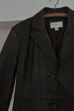 1990's / Y2K CLASSIC BLACK LEATHER JACKET | SIZE M
