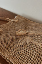 1970's WOVEN JUTE BEACH TOTE | SHELL DETAILS | 16" x 16"