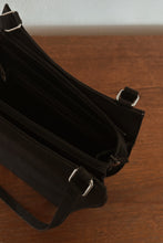 1990's MINIMAL BLACK RIBBED RAMIE HANDBAG