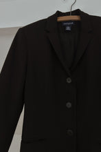 1990's MINIMAL TAILORED BLACK WOOL BLAZER | SIZE S