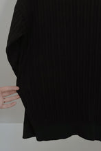 1990's BLACK PURE SILK CABLE KNIT JUMPER | SIZE M/L