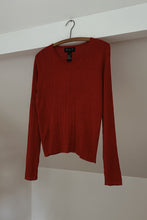 1990's PURE SILK CHERRY RIB KNIT PULLOVER | SIZE M
