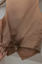 1970's SAND SUEDE WAISTCOAT | SIZE S/M