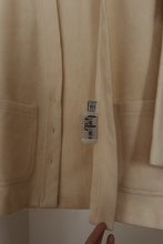 1970's CREAM FELTED WOOL FLANNEL JACKET | SIZE S