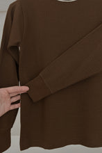 1950's DONMOOR CHOCOLATE THERMAL MOCK NECK | SIZE S