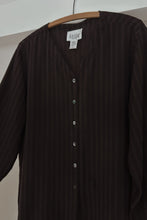 1990's FISHER NEW YORK PURE SILK STRIPE SHIRT JACKET | SIZE M