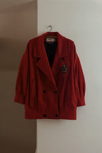 EARLY 1990's CHERRY WOOL CRESTED JACKET