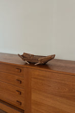 MID CENTURY SLAT WOOD FOLDING BASKET