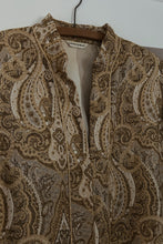 1990's LAURA ASHLEY GOLD BROCADE JACKET | SIZE M/L