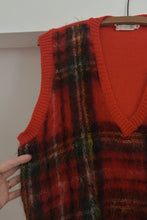1960's MOD MOHAIR PLAID SWEATER VEST