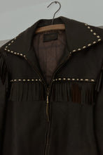 1960's RARE CHOCOLATE WESTERN STITCH FRINGE JACKET | SIZE S