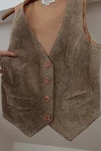 1970's SAND SUEDE WAISTCOAT | SIZE S/M