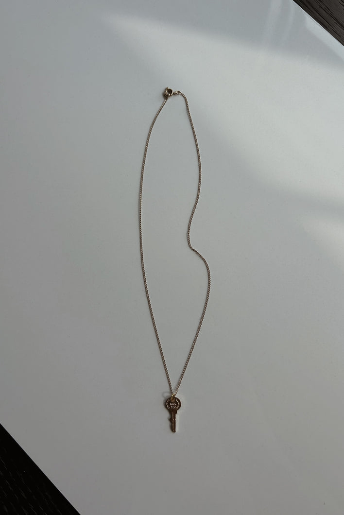 1970's KEY PENDANT ON GOLD FILL CHAIN