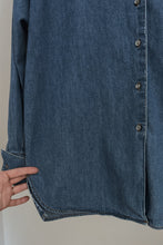 1990's BR FRENCH CUFF DENIM SHIRT | SIZE M