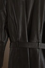 Y2K BLACK LEATHER WRAP JACKET