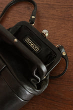 1990's BLACK SOFT LEATHER BOX BAG