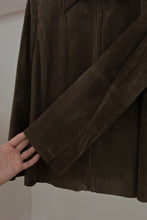 Y2K CLASSIC OLIVE SUEDE JACKET | SIZE M