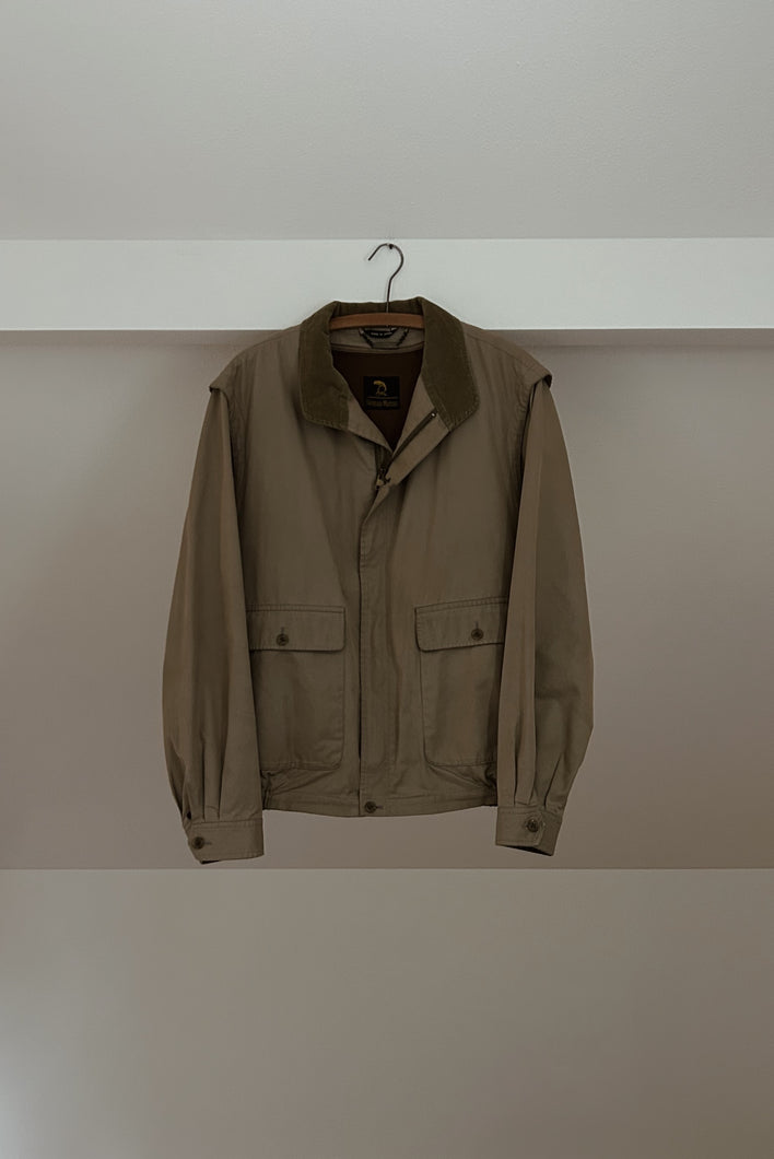 1980's RARE NEIMAN MARCUS WOOL LINED COTTON FLIGHT JACKET | SIZE M