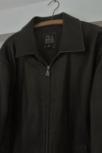 1990's CLASSIC BLACK BUTTERY SOFT LEATHER BOMBER JACKET | SIZE XL