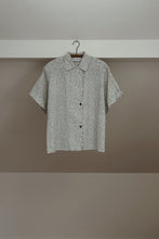 1980's LINEN + COTTON ABSTRACT BOXY BUTTON SHIRT | SIZE M