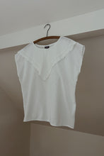 1990's EYELET COLLAR BOXY BLOUSE | SIZE M