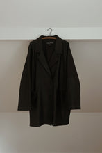 1990's BOXY BLACK LEATHER JACKET | SIZE L/XL
