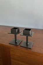 1970's BRUTALIST IRON CANDLE HOLDERS