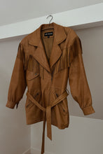 1980's LUIS ALVEAR TAWNY FRINGE LEATHER JACKET | SIZE S/M