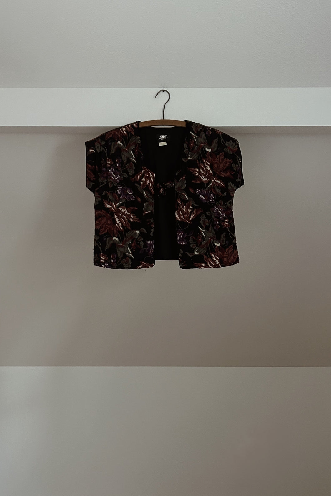 1970's QUILTED FLORAL SMOCK JACKET | SIZE S