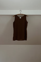 1990's PURE SILK MODA CHOCOLATE TANK | SIZE S