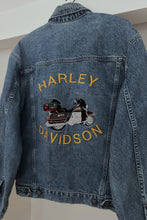 1990's HARLEY DAVIDSON DECAL DENIM JACKET | SIZE M