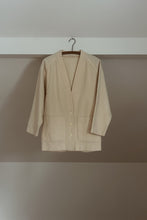 1970's CREAM FELTED WOOL FLANNEL JACKET | SIZE S