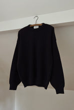 1980's NAVY CHUNKY RIB KNIT JUMPER | SIZE L