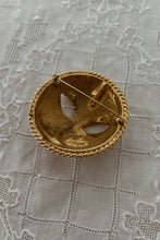 1970's BRASS CAT MASK BROOCH
