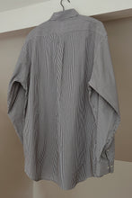 1980's PINSTRIPE COTTON BUTTON DOWN | SIZE XL