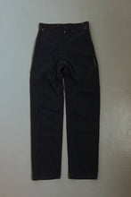 1970's HIGH RISE NAVAL DENIM BUTTON TROUSERS | SIZE 28