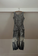 1990's J. PETERMAN BATIK COTTON WRAP TIE SUMMER DRESS | SIZE S/M