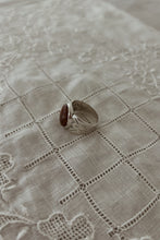 1960's 925 STERLING + RED AGATE RING | SIZE 7