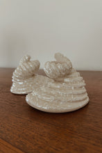 1980's PEARL CERAMIC SHELL CANDLE HOLDERS