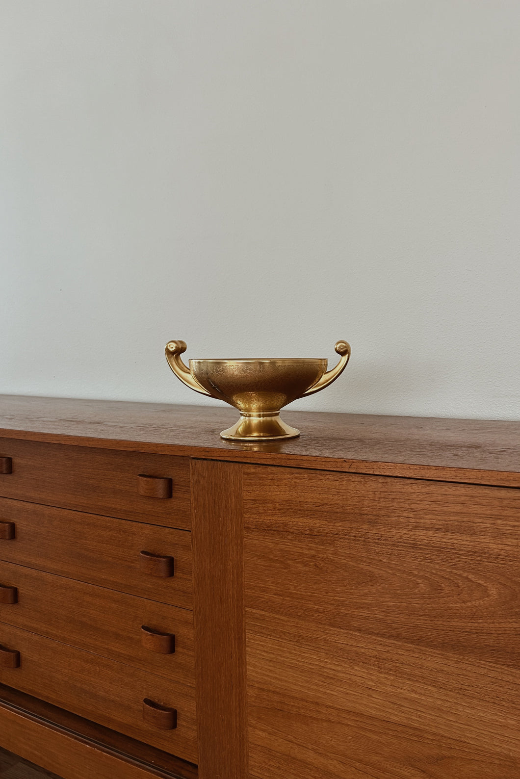 1930's RARE DECO HUTSCHENREUTHER SELB PICKARD 24 KT GOLD PORCELAIN PEDESTAL BOWL