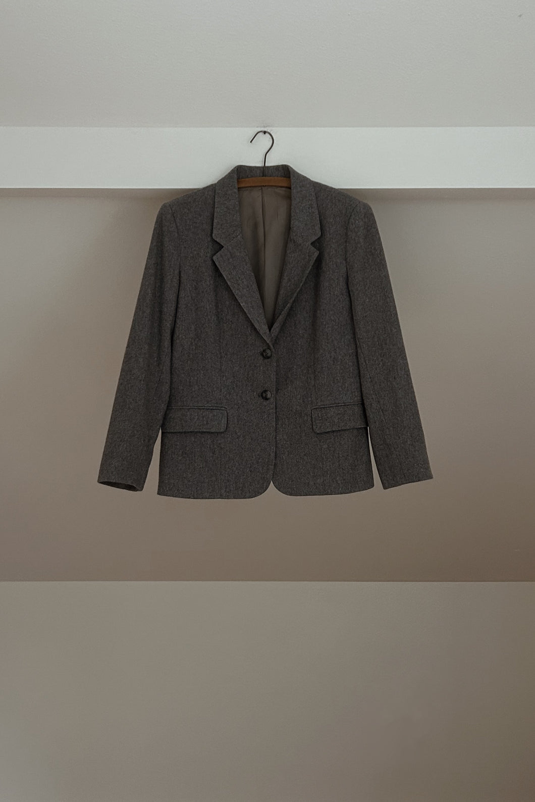 1970's MARL GREY WOOL BLAZER | SIZE S