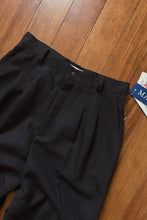1990's NAVY PLEATED TROUSERS | SIZE 26