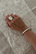 1990's 925 ITALIAN STERLING SILVER CUBE CHAIN BRACELET