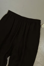 1990's FINZI NEW YORK BLACK PURE LINEN LOUNGE TROUSERS | SIZE M
