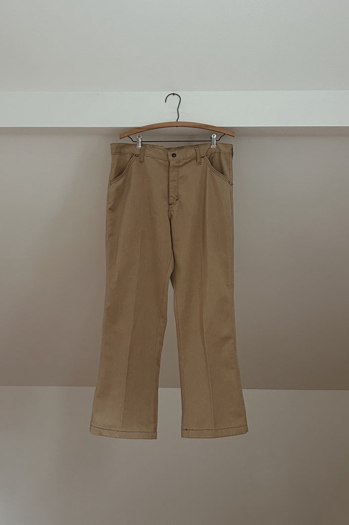 1960's SUPER DENIM BACK SEAM CAMEL KICK FLARES | SIZE 31