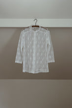 1970's WHITE LACE BUTTON BLOUSE | SIZE M