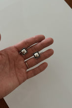 1980's BRUTALIST STERLING DROP EARRINGS